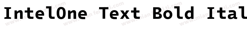 IntelOne Text Bold Italic字体转换